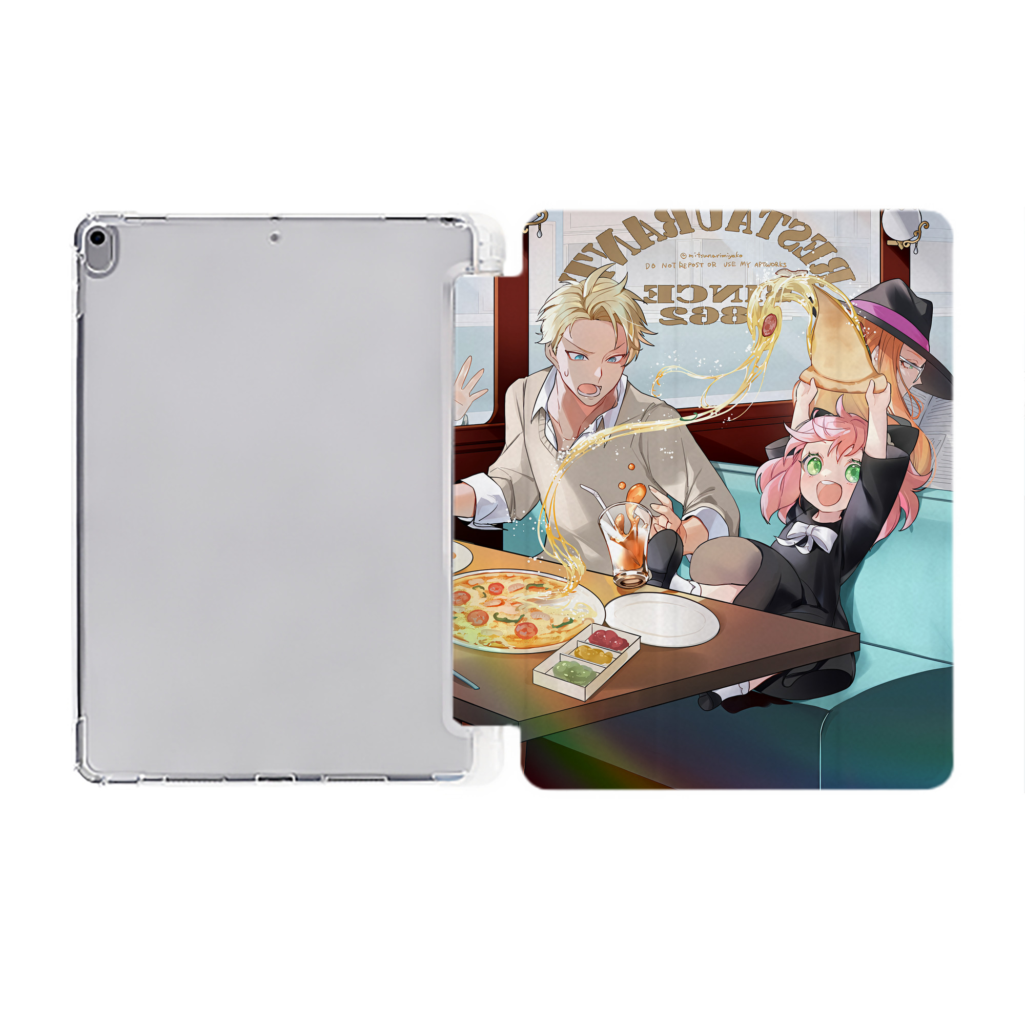 （画像用） SPY×FAMILY间谍家家酒 IPad ケース ペン収納付き 三つ折りスタンド PUレザー×シリコン 対応機種9.5/10.5/10.9インチ